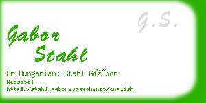 gabor stahl business card